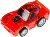 auto transparant jongens 5 x 3 cm rood