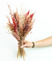 Droogbloemen Boeket - Mix roze -  Gedroogde bloemen - Woondecoratie - Mix van 7 soorten ↑ 80cm