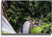 Walljar - Waterval Luchtfoto - Muurdecoratie - Plexiglas schilderij