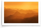 Walljar - Oranje Zonsopgang - Muurdecoratie - Poster