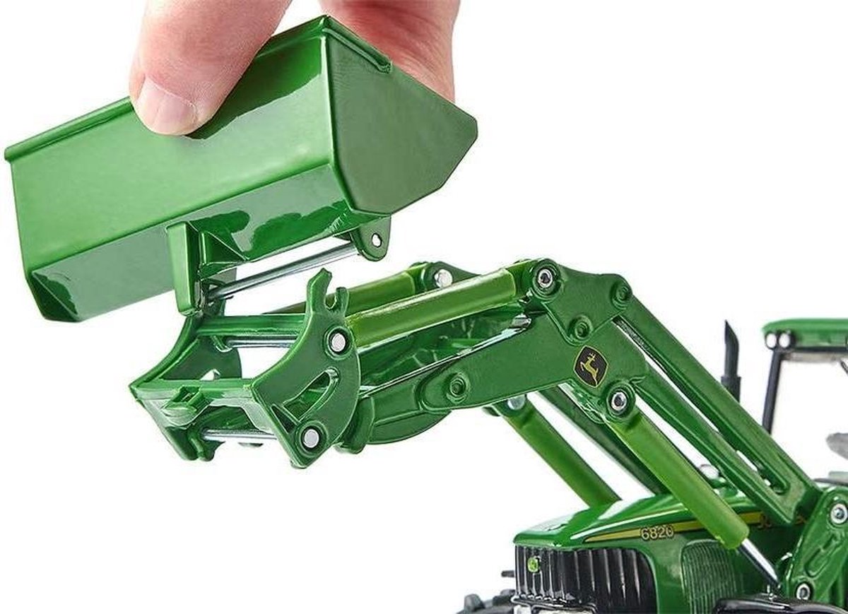 SIKU 3652, John Deere Tractor met voorlader, 1:32, metaal/kunststof, groen, beweegbare voorlader, verwijderbare bestuurderscabine — cadeau in Spellen & Speelgoed - foto 7
