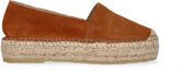 Tango | Vienna 3-d cognac suede espadrille - thick natural outsole | Maat: 41