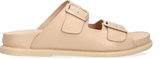 Tango | Hazel 1-e beige leather footbed sandal - beige sole | Maat: 37