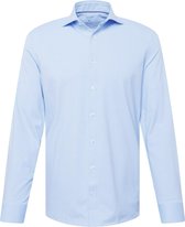 OLYMP Level 5 24/Seven Body Fit - Overhemd Voor Heren - Lichtblauw - Strijkvriendelijk - Boordmaat: 39/M