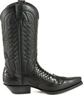 Mayura Boots 1935 Zwart/ Zwart Spitse Cowboy Western Laarzen Schuine Hak Rechte Schacht Treklussen Goodyear Welted Maat EU 46