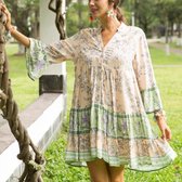Iris Bohemian Dress . Jurk - Vrouwen Jurk - Dames Jurk