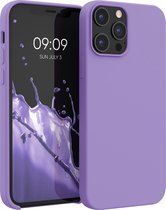 kwmobile telefoonhoesje voor Apple iPhone 12 Pro Max - Hoesje met siliconen coating - Smartphone case in violet lila