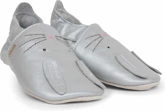 Bobux Babyslofjes Soft Soles Silver Hop - Large