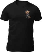 Mafia - Teddy The Gangster - Heren T-Shirt - Getailleerd - Katoen - Ronde Hals