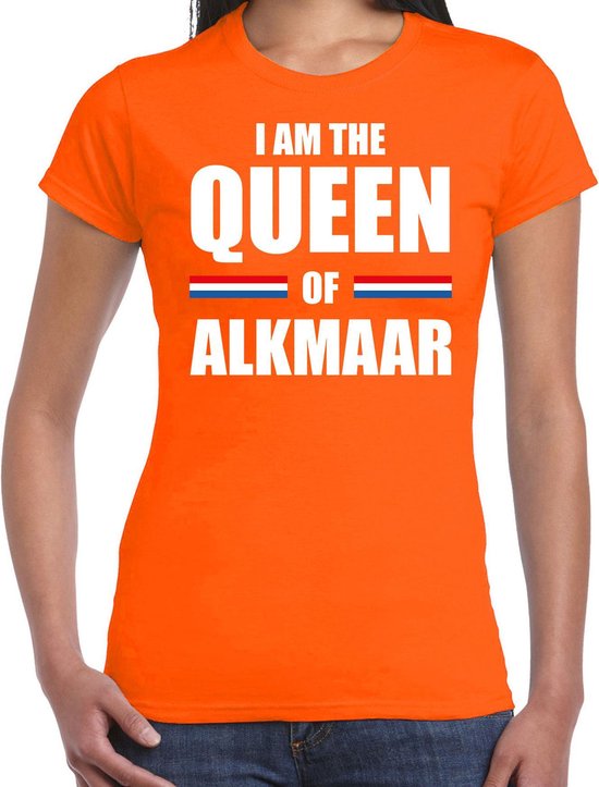 Zelden wenselijk Plotselinge afdaling Koningsdag t-shirt I am the Queen of Alkmaar - dames - Kingsday Alkmaar  outfit /... | bol.com