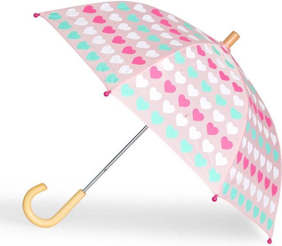 Hatley roze multicolor harten paraplu