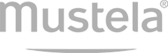 Mustela logo in grijs.
