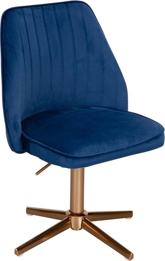 WOHNLING Bureaustoel Roze Fluweel Design Draaistoel met