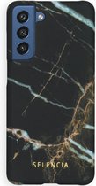 Selencia Maya Fashion Backcover Samsung Galaxy S21 FE hoesje - Marble Black