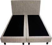 Bedworld Boxspring 180x190 - Geveerd - Seudine - Donker beige (ONC24)