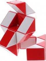 magische kubus Slang junior 9 cm rood/wit
