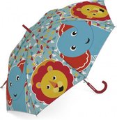 kinderparaplu Friends olifant & leeuw PE rood