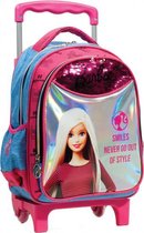 trolley rugzak 7,4 liter 20 x 31 cm polyester roze/blauw