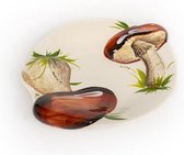 Serveer schaal plat bruine paddenstoelen 23 x 20 cm | RWB08 | Piccobella