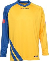 Patrick Victory Voetbalshirt Lange Mouw Kinderen - Geel / Royal | Maat: 11/12