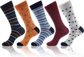 Vrolijke Kleurrijke Warme Sokken - Heren, Dames, Unisex - 6 Paar - Verschillende Patroontjes - Perfect Cadeau - Monfoot
