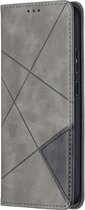 Geometric Book Case - Nokia 5.4 Hoesje - Grijs