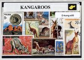 Kangoeroe's – Luxe postzegel pakket (A6 formaat) : collectie van verschillende postzegels van kangoeroe's – kan als ansichtkaart in een A6 envelop - authentiek cadeau - kado - gesc
