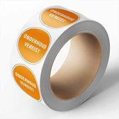 Onderhoud vereist sticker, oranje, 25 meter op rol 30 mm - 800 per rol