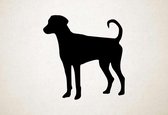 Silhouette hond - Lithuanian Hound - Litouwse hond - XS - 26x25cm - Zwart - wanddecoratie