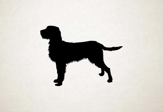 Silhouette hond - Styrian Coarse-haired Hound - Stiermarken ruwharige hond - S - 44x60cm - Zwart - wanddecoratie