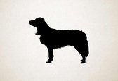 Silhouette hond - Drentse Patrijshond - L - 75x97cm - Zwart - wanddecoratie