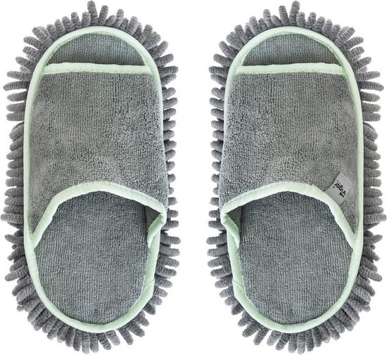 Vigar - microfibre - chaussons de nettoyage - gris