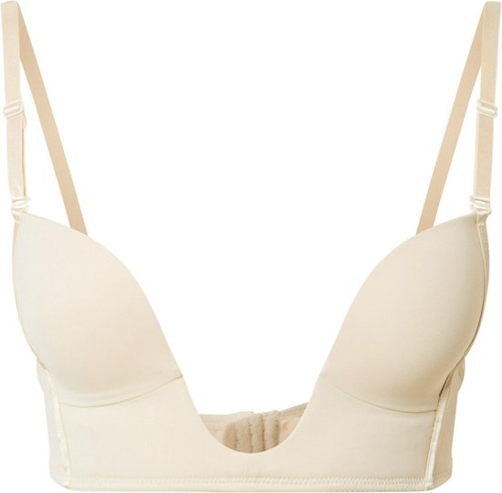 Nude MAGIC Bodyfashion V-Bra met lage decolleté en afneembare bandjes.