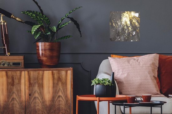 Stickers Stickers muraux - Marbre - Luxe - Grijs - Glitter - 30x30 cm - Feuille adhésive