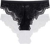 Dorina Brazilian 2-pack - Mia - Black/White  - XL   - Wit