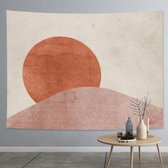 Dik Farbic Tapijt Overdreven Abstracte Stijl Woondecoratie Opknoping Achtergrond Bedekkende Doek, Grootte: 150x100cm (Sun Moon 01)