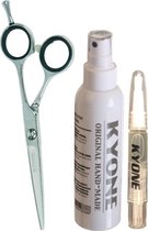 Kyone 660 knipschaar 5,5 inch Linkshandig Zilver + hygiene kit