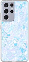 Smartphonebooster Telefoonhoesje - Back Cover - Geschikt Voor Samsung Galaxy S21 Ultra - Blue En Blue