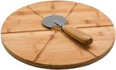 Snijplank Pizzasnijder Bamboe (32 x 1,5 x 32 cm)
