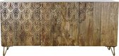 Dientafel DKD Home Decor Metaal Mangohout (160 x 45 x 75 cm)