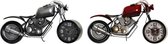 Bordsklocka DKD Home Decor Motorfiets Ijzer (2 pcs) (44 x 13.5 x 23 cm)