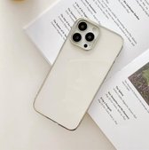 Drie secties galvaniserende TPU-beschermhoes voor iPhone 13 Pro (zilver)