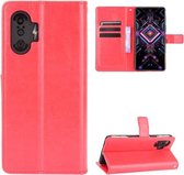 Voor Xiaomi Poco F3 GT Crazy Horse Textuur Horizontale Flip Leather Case met Houder & Kaartsleuven & Lanyard (Rood)