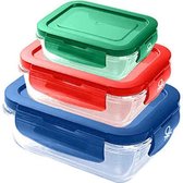 Set Lunchboxen Benetton Borosilicaatglas (3 pcs)