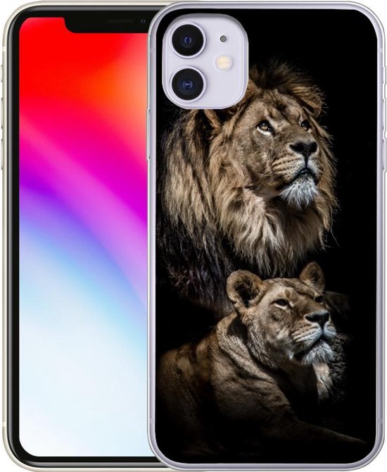 Coque iPhone 11 - Lion - Lionne - Portrait - Siliconen