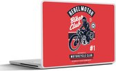 Sticker ordinateur portable - 17,3 pouces - Moto - Homme - Rétro - Citation