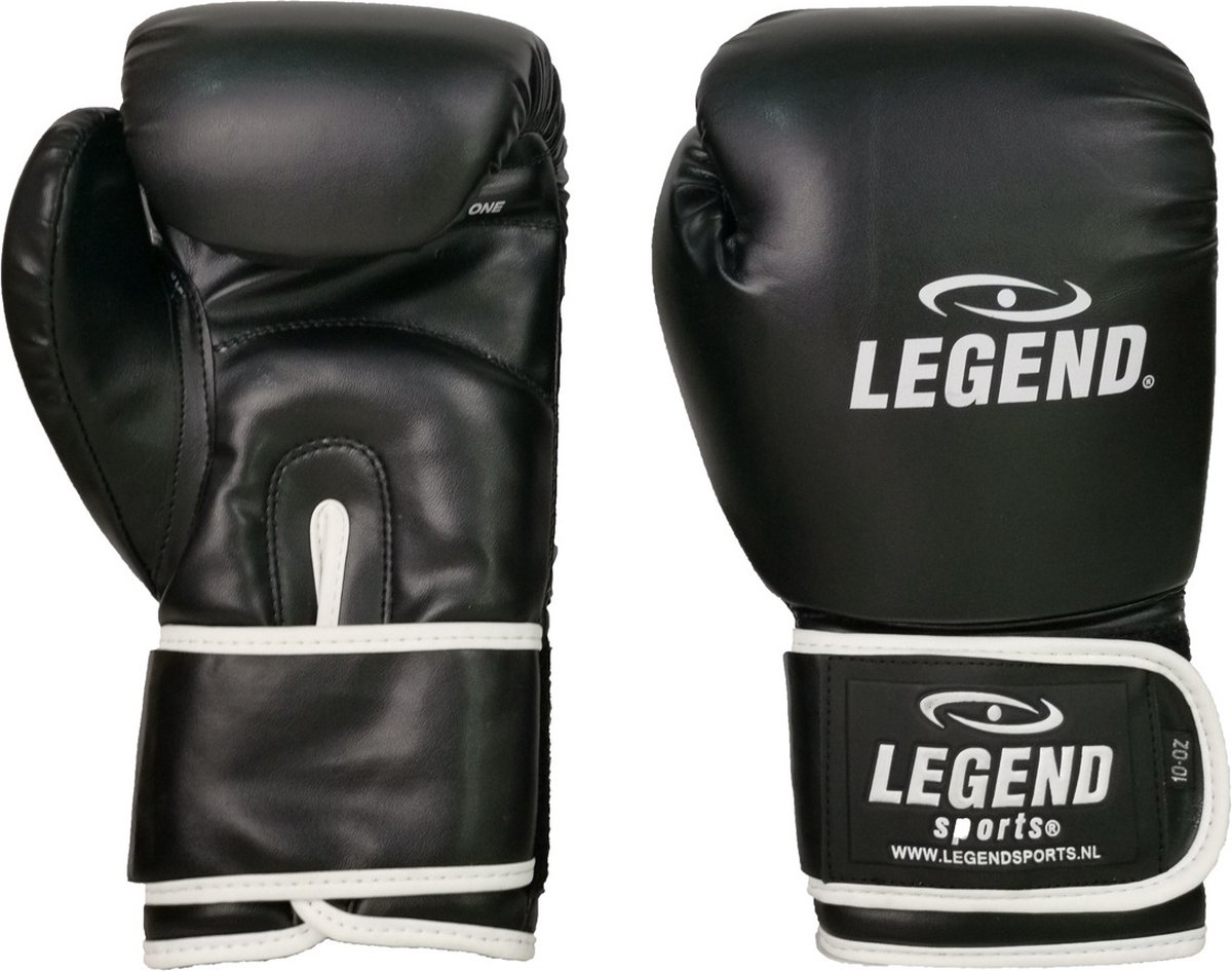 Legend Sports Bokshandschoenen Powerfit Unisex Zwart/wit Maat 16oz
