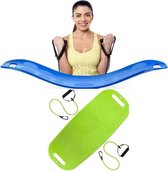 ABS Twist Fitness Balance Board Buik Been Swing Oefenbord Yoga Balance Board (Groen + Groen Touw)
