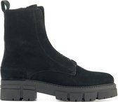 Cashott Vrouwen Suède       Veterboots / Laarzen / Damesschoenen 26140 - Zwart - Maat 37