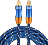 By Qubix ETK Digital Toslink Optical kabel 2 meter - audio male to male - Optische kabel BLUE series - Blauw audiokabel soundbar
